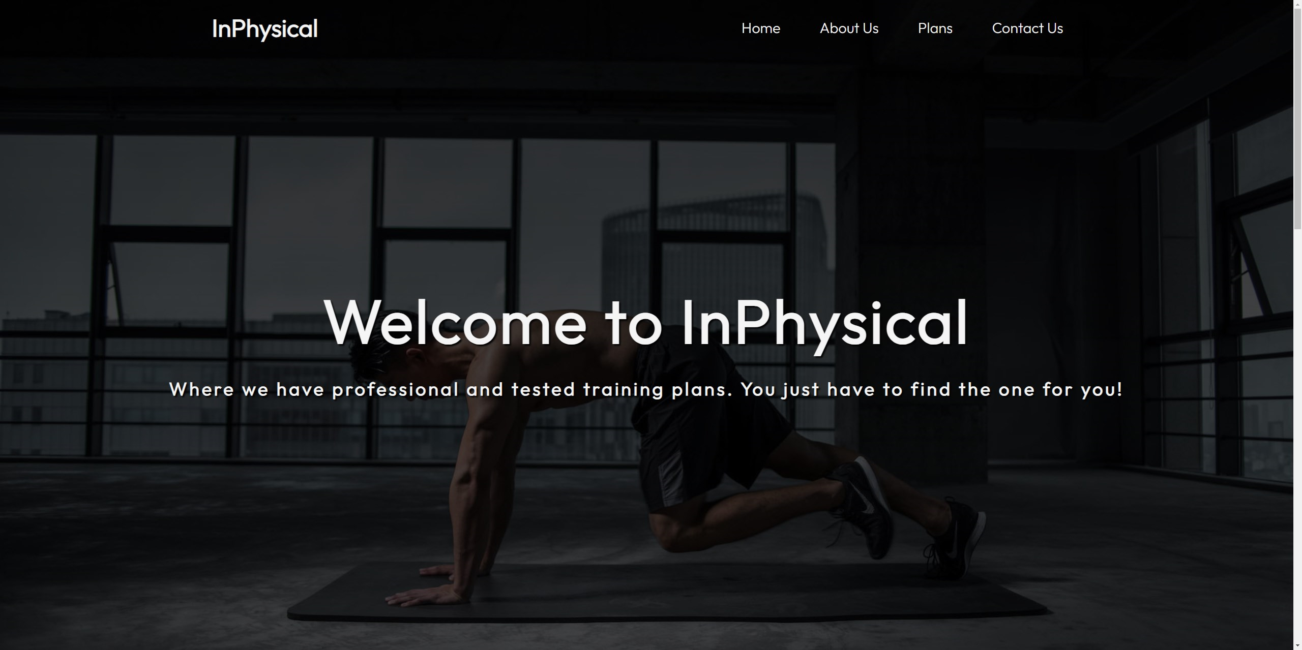 Screenshot of InPhysical Website Project